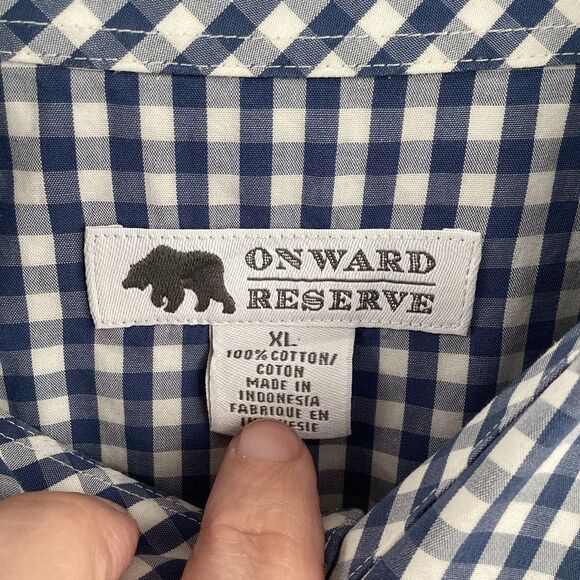 EUC Mens Onward Reserve Button Down‎ Top - XL - Picture 4 of 7